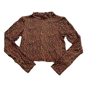 Leopard Print Long Sleeve Miss Selfridge Top